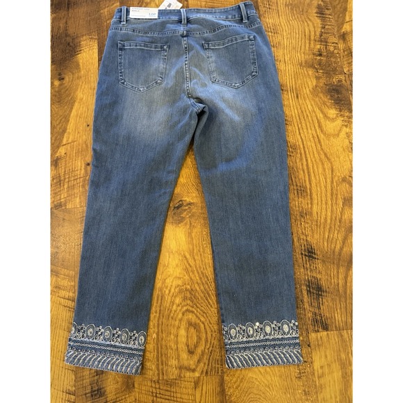 Soft Surrounding Straight Leg Ankle 10p Silver Cuffed Jeans - Picture 3 of 6